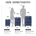 Blue Expandable Hardside Carry-On Luggage, 28 Inch
