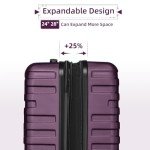 5-Piece Purple Hardside Luggage Set for Women