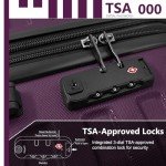 5-Piece Purple Hardside Luggage Set for Women