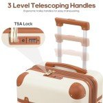 Mosslly Expandable 3-Piece Luggage Set with Backpack