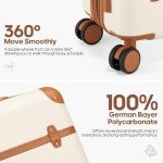 Mosslly Expandable 3-Piece Luggage Set with Backpack
