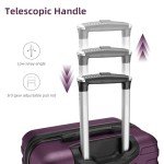 5-Piece Purple Hardside Luggage Set for Women