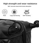 Plaid PU Leather Expandable Luggage Set - 4 Pieces