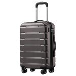 Coolife 20" Carry-On Spinner Luggage with USB Port