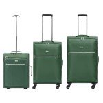 3-Piece Green Soft Shell Luggage Set