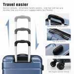 Coolife 20" Carry-On Spinner Luggage with USB Port