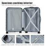 Coolife 20" Carry-On Spinner Luggage with USB Port