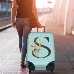Boho Floral Spandex Luggage Cover - Medium Size