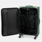 3-Piece Green Soft Shell Luggage Set