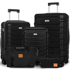 Romswi 5-Piece Lightweight Hardshell Luggage Set