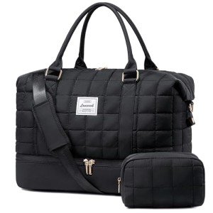 LOVEVOOK Women's Large Travel Duffle Bag - Black
