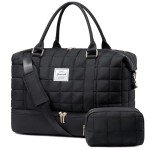 LOVEVOOK Women's Large Travel Duffle Bag - Black