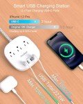 Ultra Flat Power Strip with USB Ports for Travel