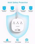 Ultra Flat Power Strip with USB Ports for Travel