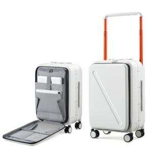 Milada 20-Inch Hard Shell Carry-On Suitcase - White