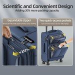 SHOWKOO 3-Piece Expandable Softside Luggage Set