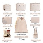 BAGAIL 8-Piece Packing Cubes for Travel