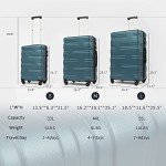 Merax 3-Piece Lightweight Hardshell Luggage Set