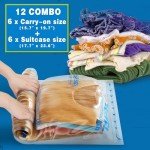 HIBAG 12 Travel Compression Bags for Easy Packing