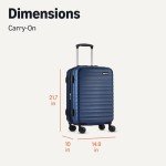 21-Inch Expandable Hardside Carry-On Luggage - Navy