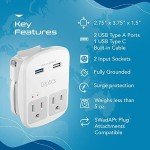 Universal Travel Adapter Kit with USB & Surge Protection