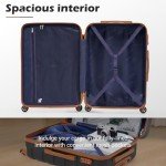 Coolife Sakura Pink Hardshell Spinner Luggage Set