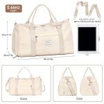 FIORETTO Women's Gym Duffle Bag with Shoe Pocket