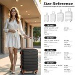 Coolife Sakura Pink Hardshell Spinner Luggage Set