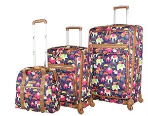 Lily Bloom 3-Piece Elephant Rain Luggage Set