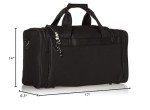 Rockland Black Duffel Bag - 18.5" x 10.5" x 8.5
