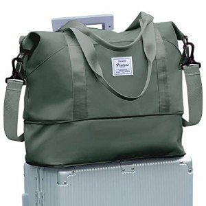 Waterproof Green Duffel Bag for Travel & Gym