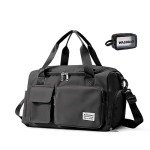 Waterproof Black Duffle Bag with Shoe Compartment