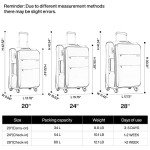 Hanke 3-Piece Expandable Spinner Luggage Set
