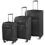 Cantor Lightweight Softside Spinner Luggage Set (3)