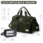 Waterproof Black Duffle Bag with Shoe Compartment