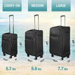 Cantor Lightweight Softside Spinner Luggage Set (3)