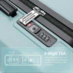 Mint Green Expandable Luggage Set with Double Wheels