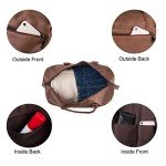 Brown Waterproof Leather Weekender Travel Bag