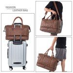 Brown Waterproof Leather Weekender Travel Bag