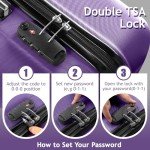Purple Hardside Luggage Set with Spinner Wheels