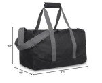 30L Canvas Duffle Bag for Travel – Black