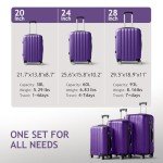 Purple Hardside Luggage Set with Spinner Wheels