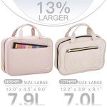 NISHEL Pink Hanging Travel Toiletry Bag for Women