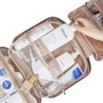 NISHEL Pink Hanging Travel Toiletry Bag for Women