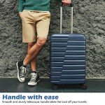 COOLIFE TSA Approved Expandable 3-Piece Luggage Set