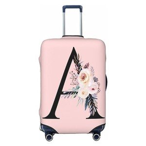 Cute Pink Suitcase Protector Cover with Boho Design