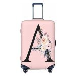 Cute Pink Suitcase Protector Cover with Boho Design