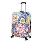 KUIFORTI Boho Flower Suitcase Cover - 25-28 Inch