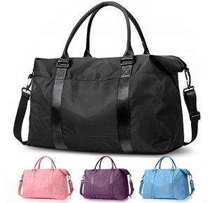 Black Travel Duffle Bag for Weekend Getaways