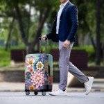 KUIFORTI Boho Flower Suitcase Cover - 25-28 Inch